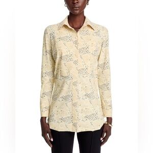 CHIARA BONI Top in Elgah Print Leopard Lotus Made in Italy NWT